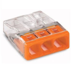 Steekklem 3x0,5-2,5mm² transparant Oranje (100 pcs)